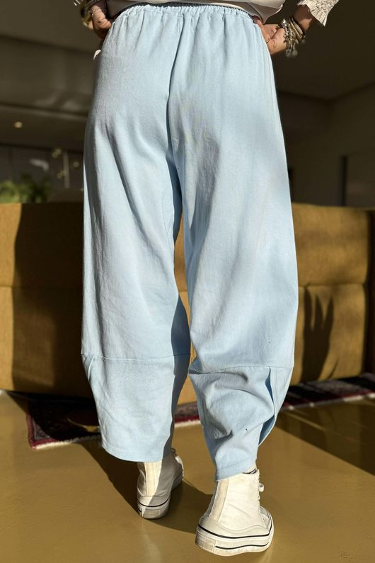 Gaberdine Shelby Barrel Pant Denim